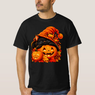 Camiseta Blusa de Halloween com Fantasma Abobrinha Bruxa Fo