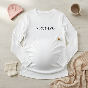 Camiseta Blusa de maternidade macia de manga longa para mãe
