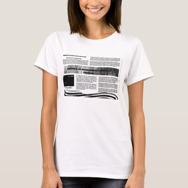 Camiseta Blusa Estampa de Jornal (Frente)