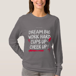 CAMISETA BLUSA FEMININA DE MANGA LONGA SONHE GRANDE ANIMAR