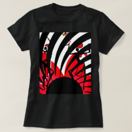 Camiseta Blusa Rosa Preta