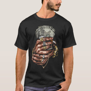 Camiseta blusas de blusas rap de joias de vintage