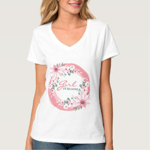 Camiseta Blush Pink Girl em Chá de fraldas