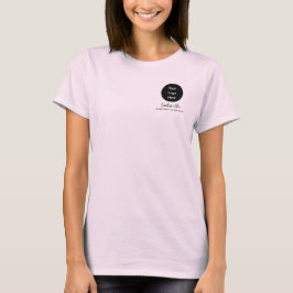 Camiseta Blush Pink Script Logo Makeup Staff 