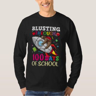 Camiseta Blusting Through 100 Days Of School Sloth For Teac