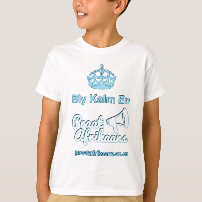 Camiseta Bly-Kalm-En-Praat-Holandês sul-africano (Frente)