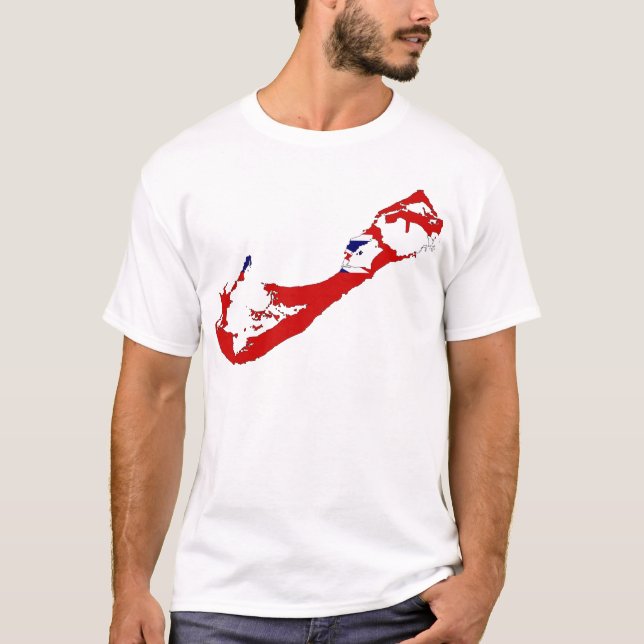 Camiseta BM do mapa de Bermuda (Frente)