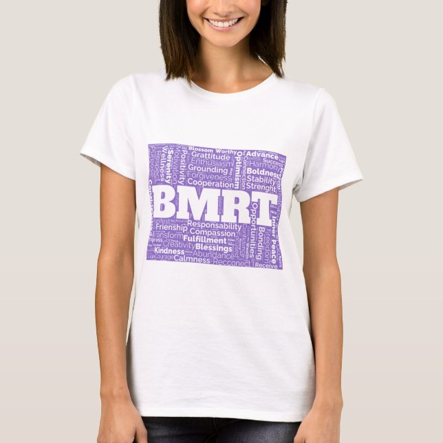 Camiseta BMRT roxo Vamos espalhar a palavra! (Frente)