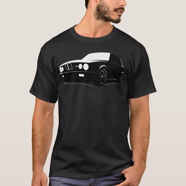 Camiseta BMW E28 M5, preto no preto (Frente)