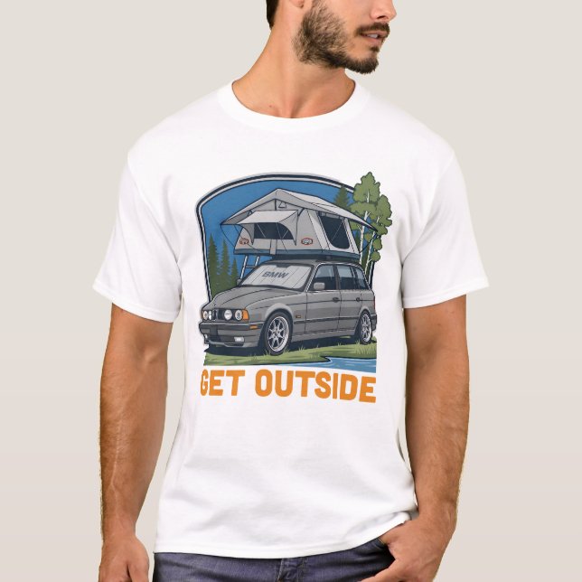 Camiseta BMW E34 Touring Get Outside | E34 Wagon (Frente)