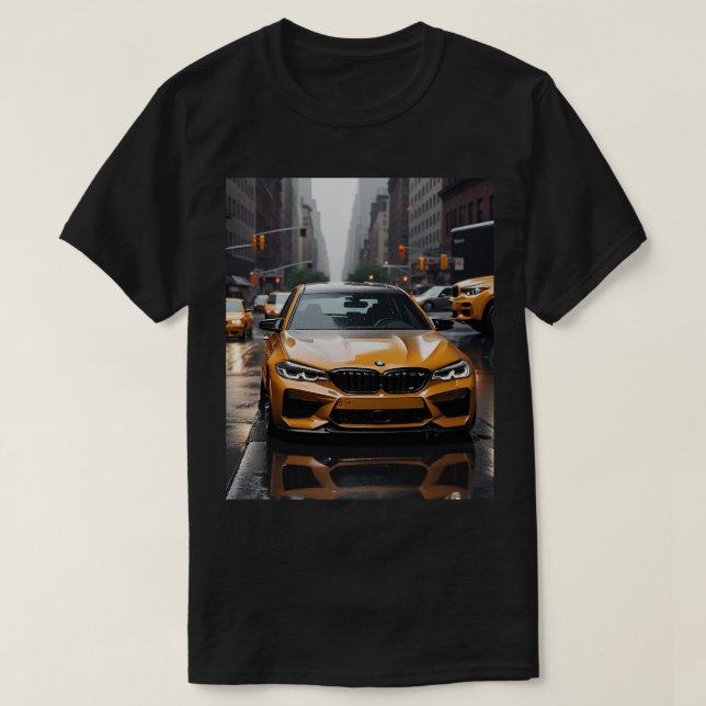 Camiseta BMW M3 na chuva - Desempenho do Nova Iorque T-S (Frente do Design)
