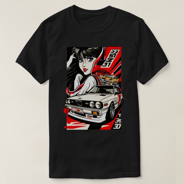 Camiseta BMW M3style de 80 s (Frente do Design)