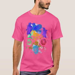 Camiseta Bmx Bicicleta Colorida Bicicleta Bmx Bicicleta Bic