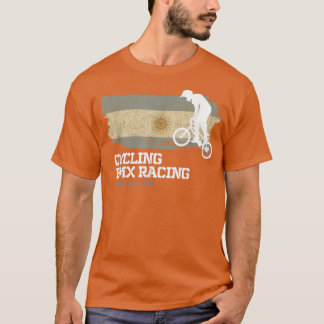 Camiseta BMX Bike Argentina Flag Biking Cycling Racing BMX