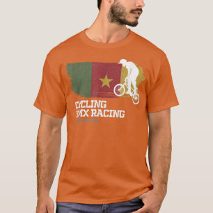 Camiseta BMX Bike Camarões Flag Biking Cycling Racing BMX