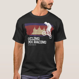 Camiseta BMX Bike Cambodja Bandeira ciclismo BMX