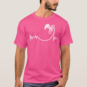 Camiseta Bmx Bike Cyclist Bmx Bicicleting Heartbeat Bi