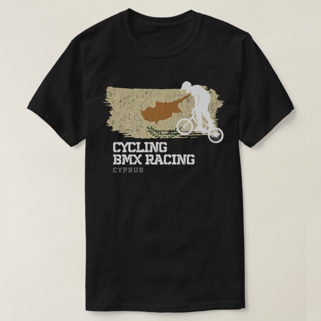 Camiseta BMX Bike Cyprus Banking Cycling Racing BMX 26 (Frente do Design)