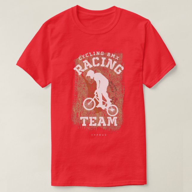 Camiseta BMX Bike Cyprus Banking Cycling Racing BMX 270 (Frente do Design)