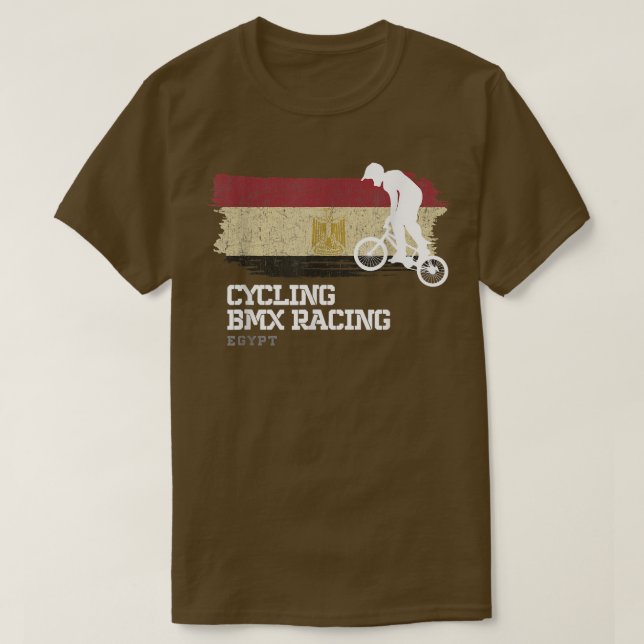 Camiseta BMX Bike Egypt Flag Biking Racing BMX 334 (Frente do Design)