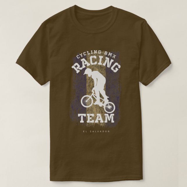 Camiseta BMX Bike El Salvador Banking Cycling Racing BM (Frente do Design)