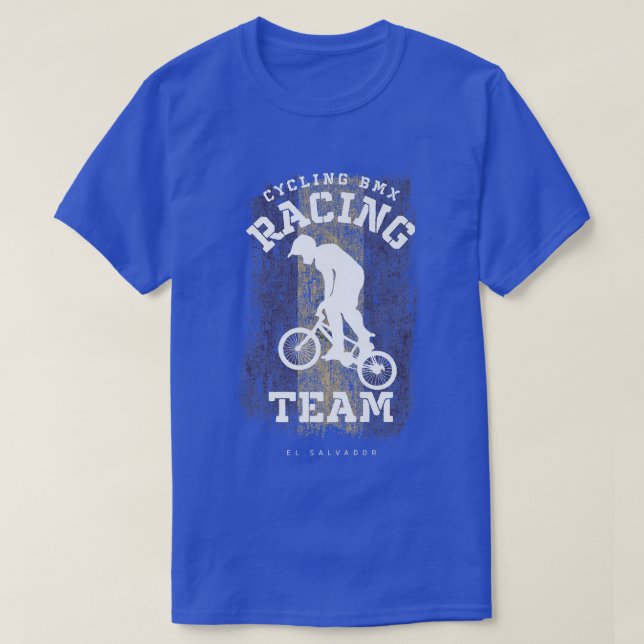 Camiseta BMX Bike El Salvador Banking Cycling Racing BM (Frente do Design)