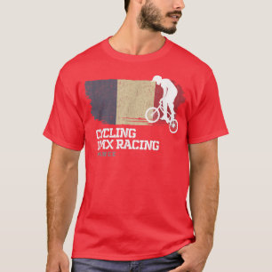 Camiseta BMX Bike França Flag Biking Cycling Racing BMX 351