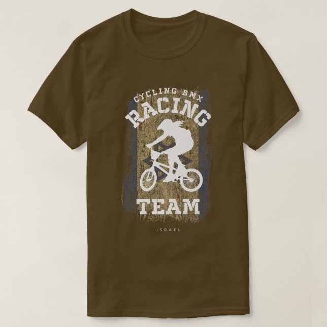Camiseta BMX Bike Israel Banking Racing (Frente do Design)