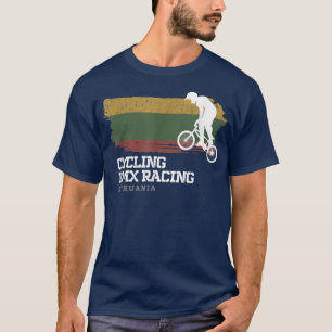 Camiseta BMX Bike Lituânia Bandeira Ciclismo BMX