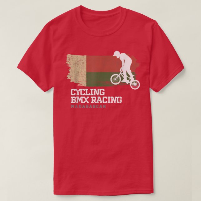 Camiseta BMX Bike Madagascar Banking Cycling Racing BMX (Frente do Design)