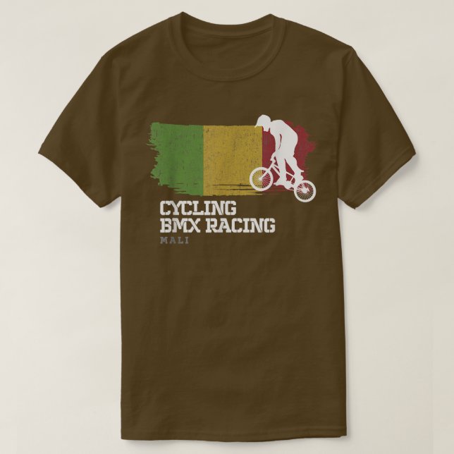 Camiseta BMX Bike Mali Banking Cycling Racing BMX (Frente do Design)