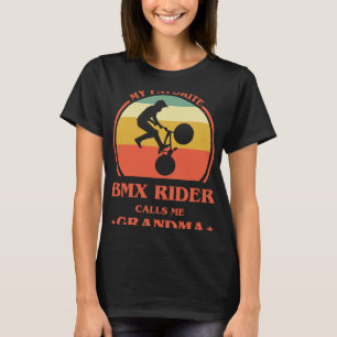 Camiseta BMX Bike Mulher Meu Cavaleiro BMX Favorito Me Cham