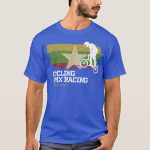 Camiseta BMX Bike Myanmar Flag ciclismo BMX