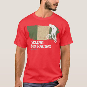 Camiseta BMX Bike Nigéria Flag Biking Cycling Racing BMX
