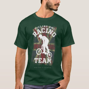 Camiseta BMX Bike Reino Unido Flag Biking Cycling Racing
