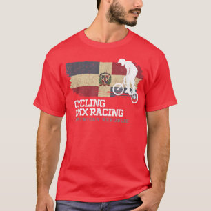 Camiseta BMX Bike República Dominicana Bandeira Ciclismo Ra