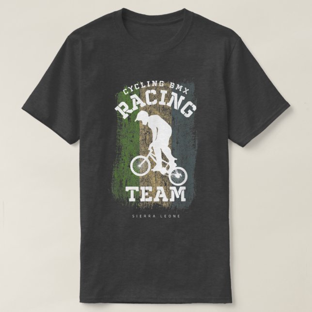 Camiseta BMX Bike Sierra Leone Banking Cycling Racing B (Frente do Design)