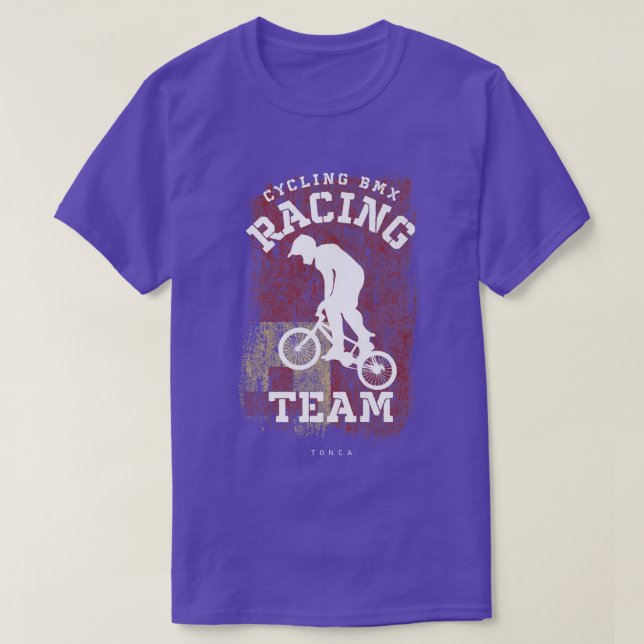 Camiseta BMX Bike Tonga Flag Bicing Racing BMX 318 (Frente do Design)