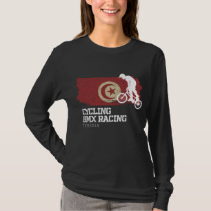 Camiseta BMX Bike Tunísia Bandeira ciclismo BMX