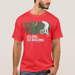 Camiseta BMX Bike Turkmenistão Bandeira Ciclismo B