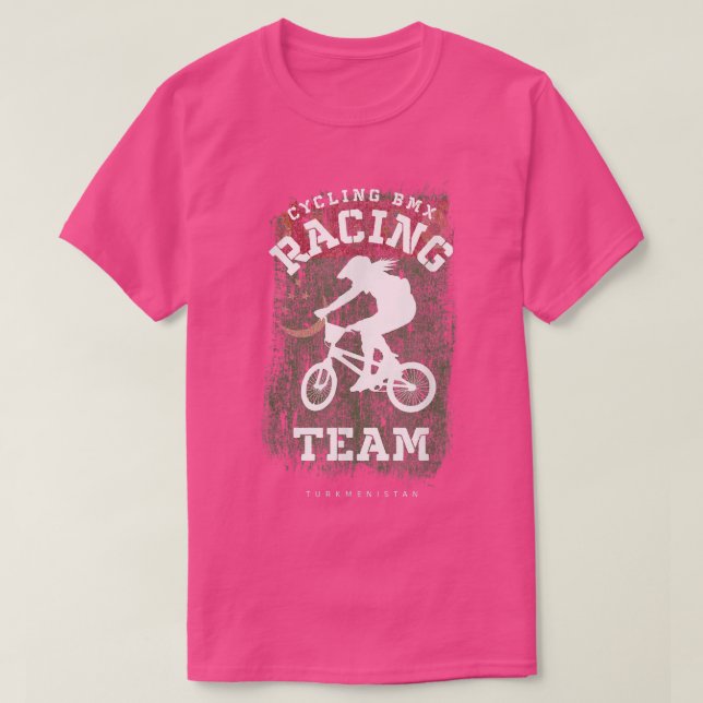 Camiseta BMX Bike Turquemenistão Banque ciclismo R (Frente do Design)