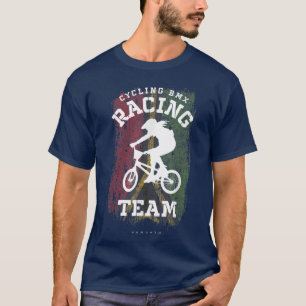 Camiseta BMX Bike Vanuatu Bandeira Corrida de bicicleta