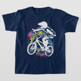 Camiseta Bmx Biker Colorida - Bmx Bike - Roupa Bmx