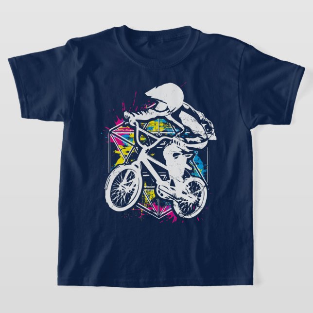 Camiseta Bmx Biker Colorida - Bmx Bike - Roupa Bmx (Postura )