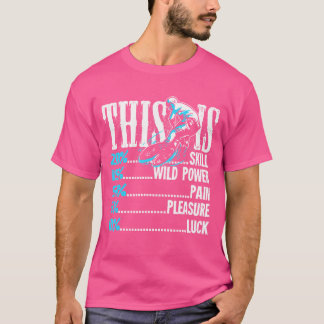 Camiseta Bmx Biking É Dor De Poder De Habilidade Prazer Sor