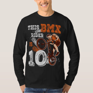 Camiseta BMX Birthday 10th Biker Gift 10 Anos Bike