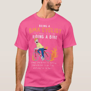 Camiseta Bmx Ciclista Como O Ciclista De Bicicletas Andando