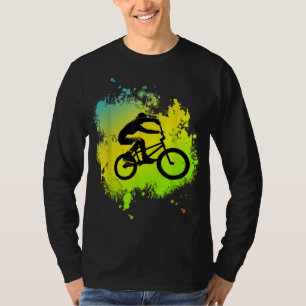 Camiseta Bmx coloração de bicicleta com belas acrobacias de