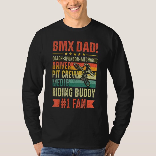 Camiseta Bmx Dad Coach Sponsor Bmx Bike Dad  For Men (Frente)