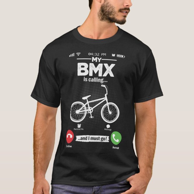 Camiseta BMX Está Ligando Para Eu Ir À Bicicleta De Estilo  (Frente)